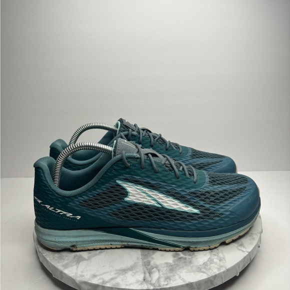 Altra Viho Women's Zero Drop Running Shoes Teal Blue Footshape - Picture 2 of 7